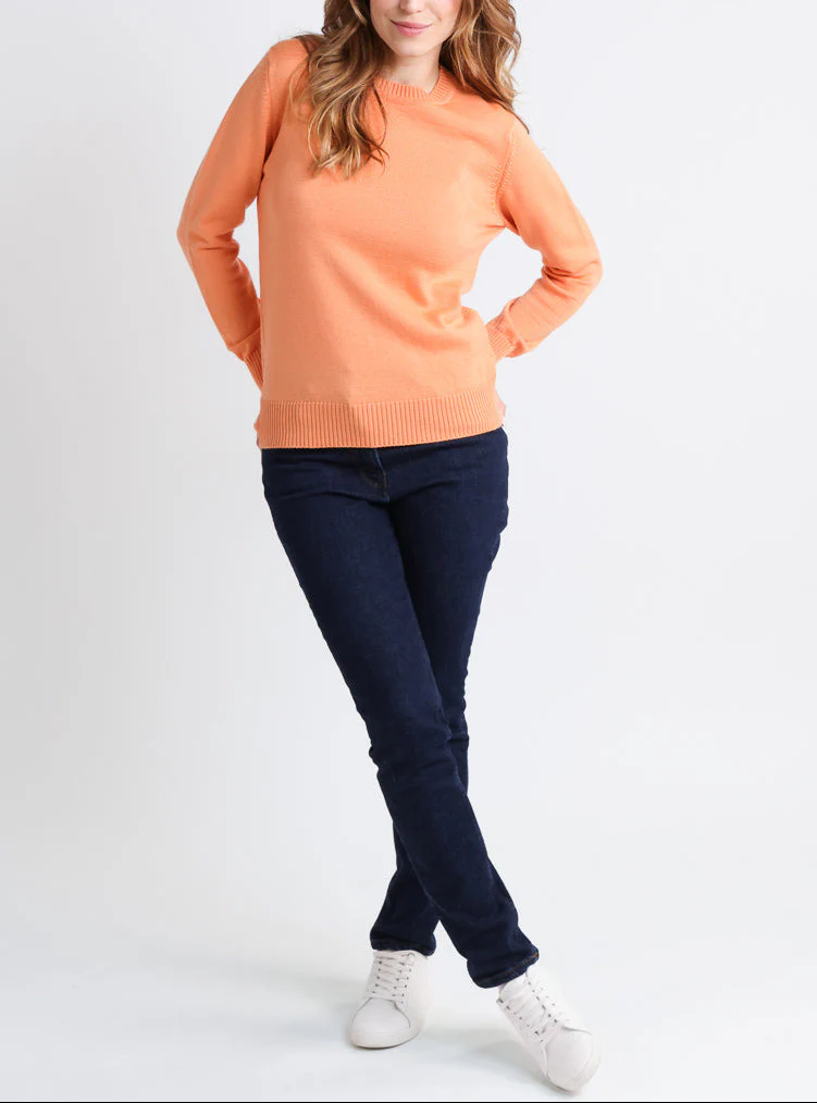 Pull épais femme en laine Orange Leger