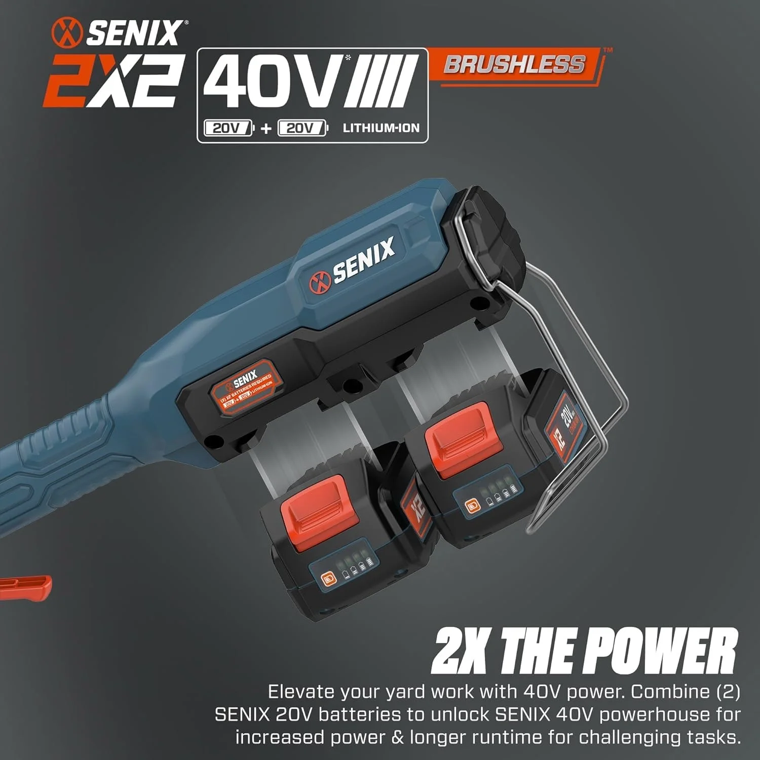 40V 13 inch Cordless Snow BlowersSnow Shovels with 2*4 0Ah Batteries 6 0Ah Dual Port Charger,6��Clearing Depth, 22ft Throw Distance, 2 Speed Mode(13") Image 6