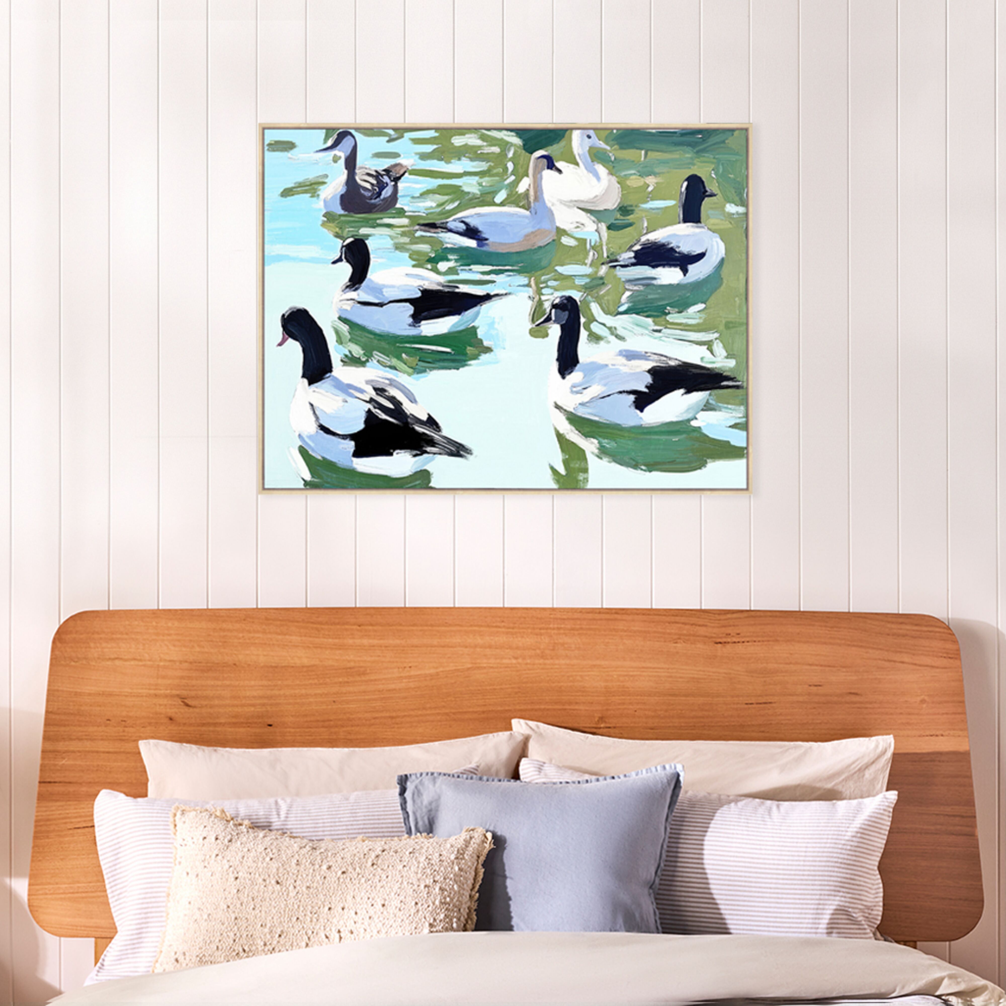 Winged Reflection Framed Textured Print 120x90cm