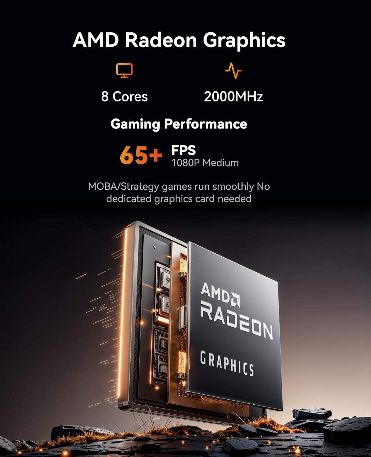 ACEMAGICIAN Kron Mini K1 Mini PC  Ryzen 7 7730U  32GB DDR4 1TB SSD Mini Computers  Small Light Gaming PC 4K@60Hz Triple Display  Mini Desktop WiFi6 | Bluetooth 5.2 | Dual Channel | Auto Power On
