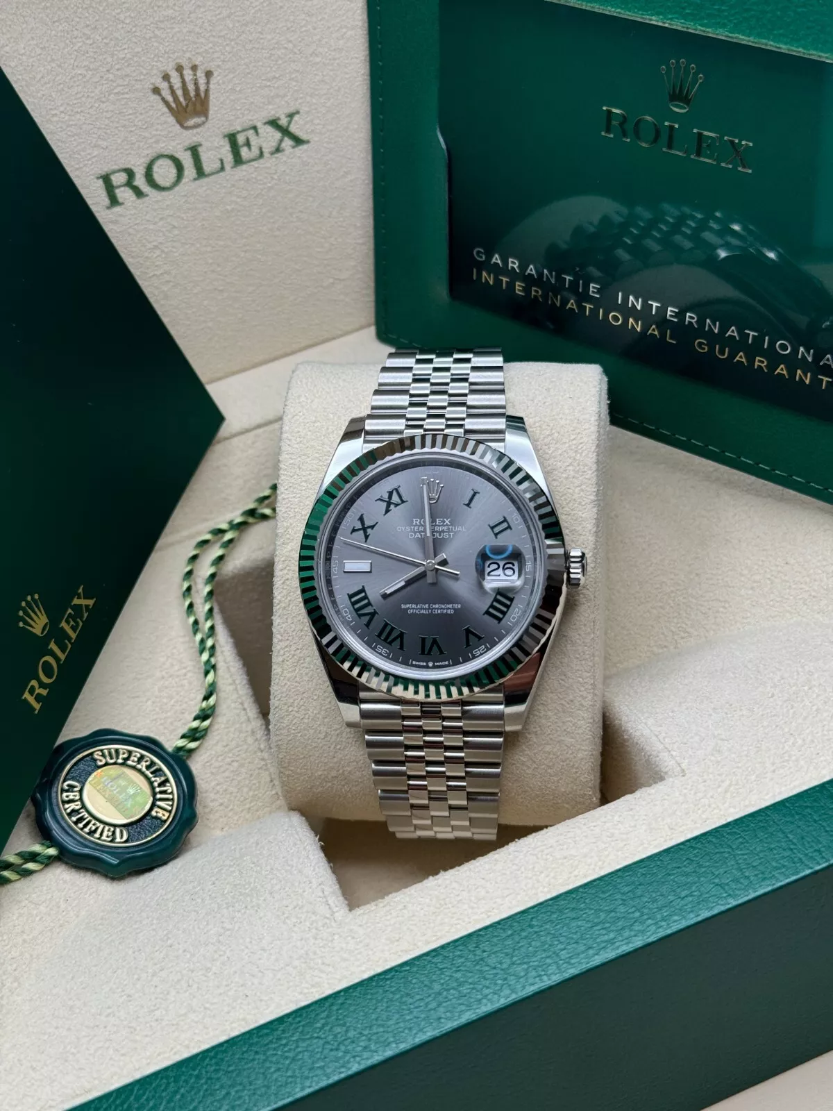 [Super Clone]RLX  Datejust 41mm 126334-0022 Slate Roman Jubilee Stainless Steel Mens Watch