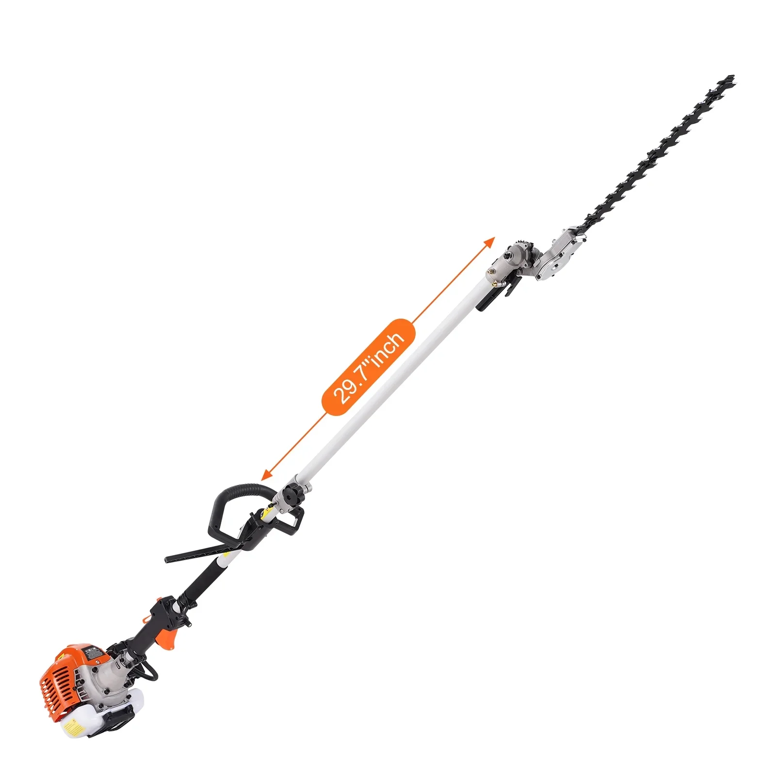 KFFKFF 26CC 5-in-1 Versatile Gardening Tools, Gas-Powered Hedge Trimmer, Grass Cutter, Line Trimmer, Edger, and Pole Saw with Extendable Shaft
