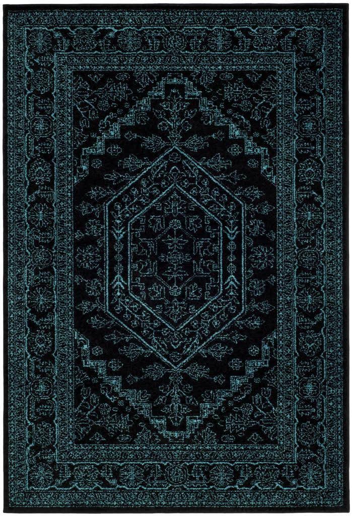 Safavieh ADR108K Adirondack Black / Teal Area Rug - 6' x 9'