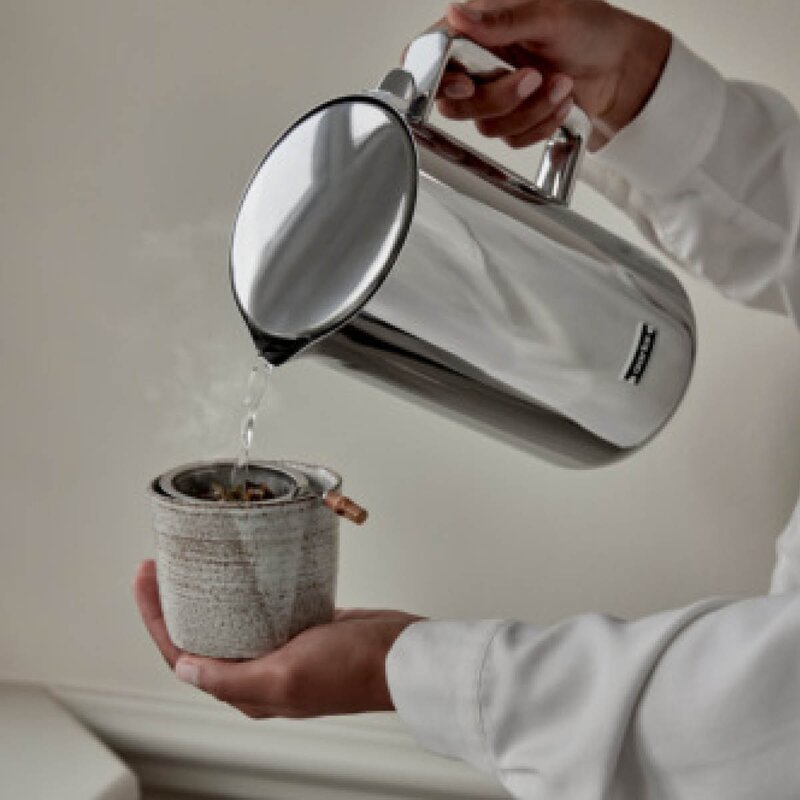 Kettle vannkoker med termostat 1,2L stål