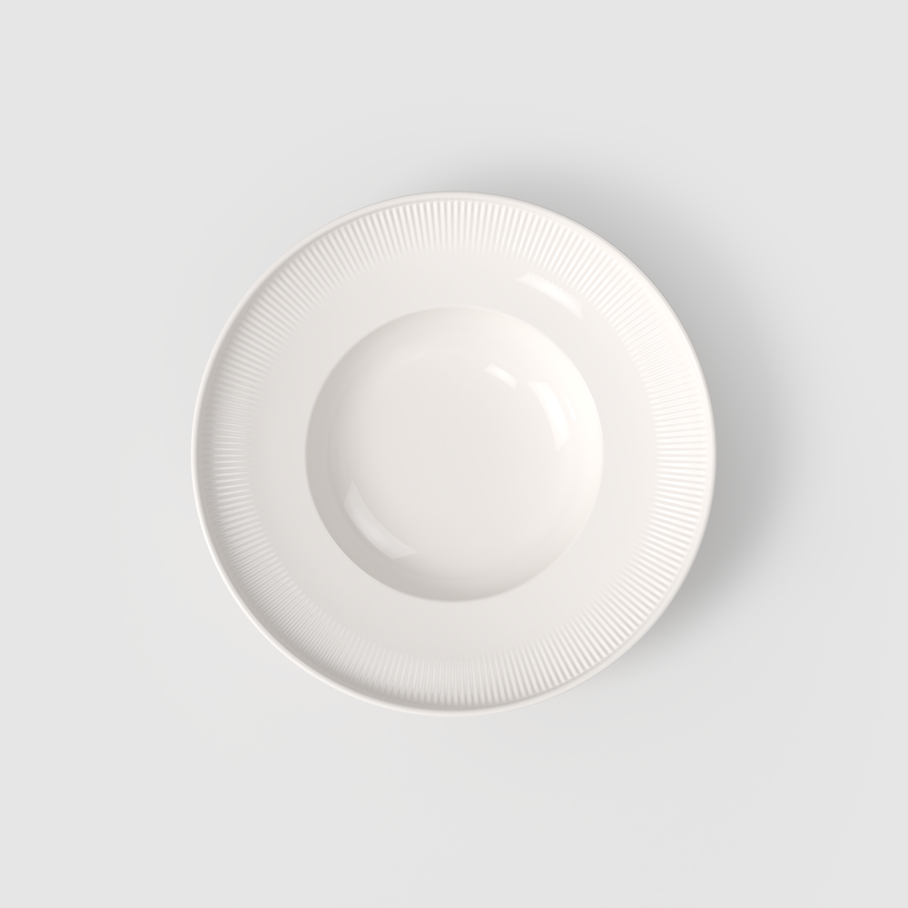 Afina Soup bowl - White, 9.9'', Premium Porcelain