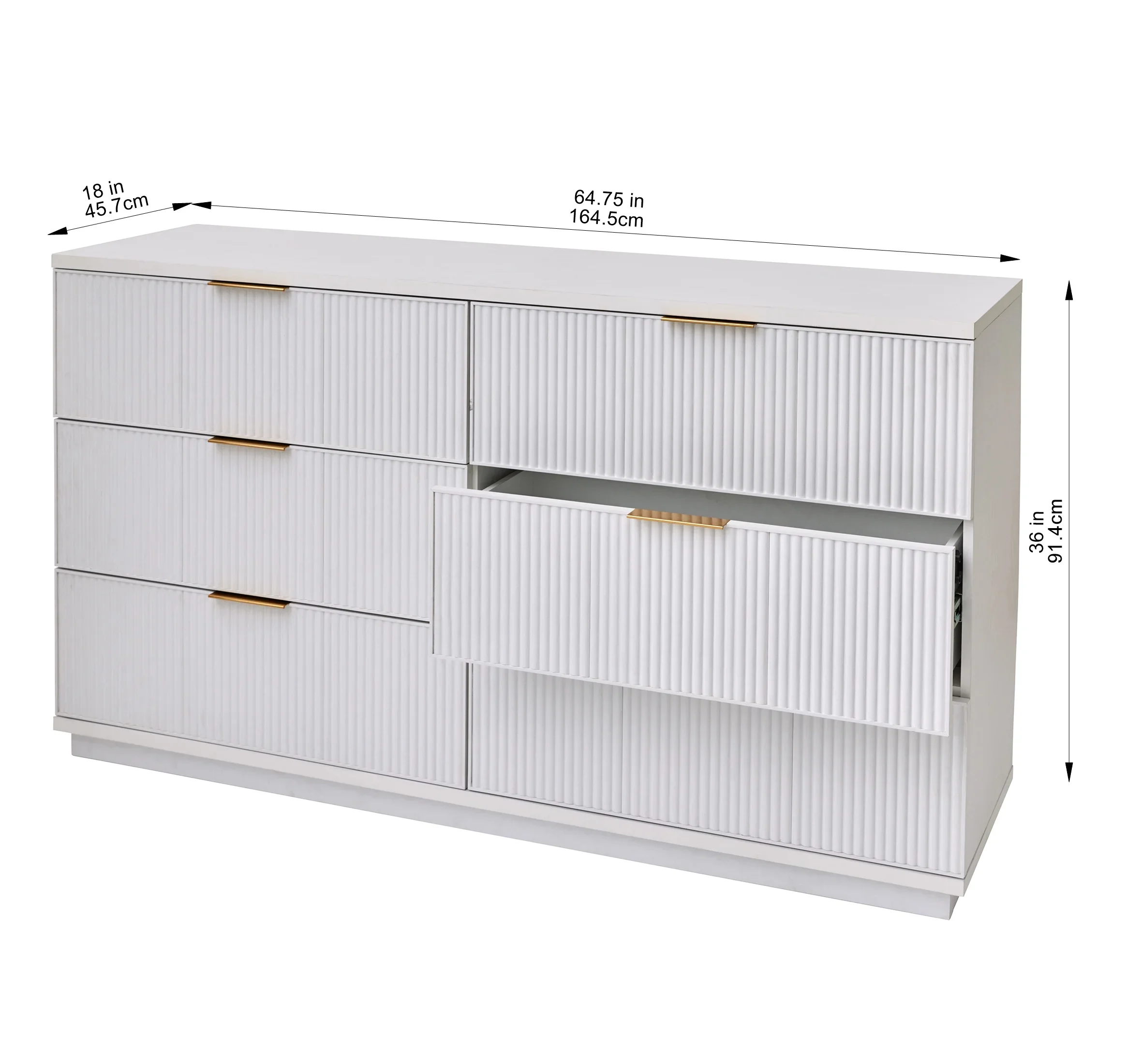 Better Homes and Gardens Lillian 6 Drawer Dresser, White