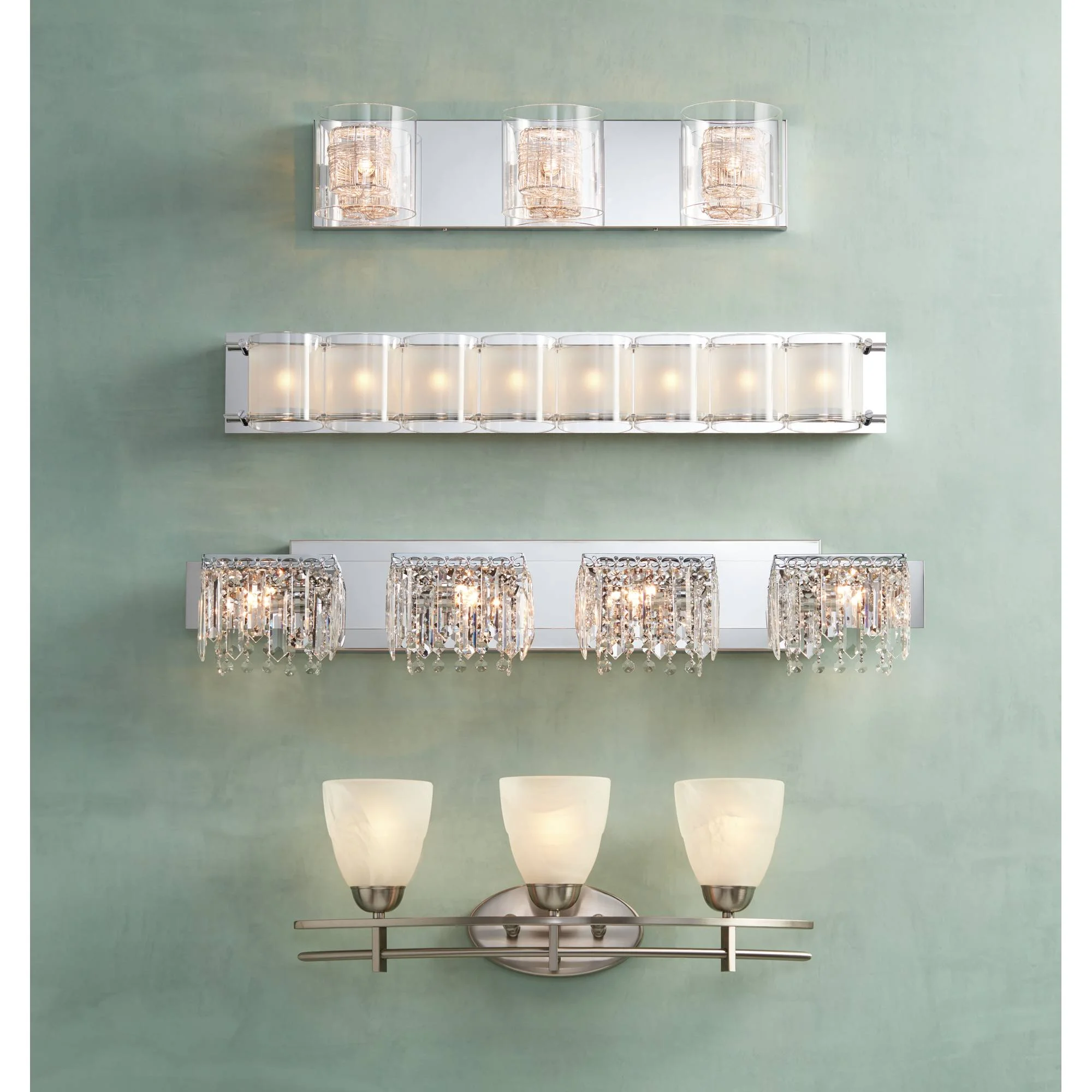Possini Euro Design 3-Light Chrome Dimmable Vanity Light with Clear Glass Shades(3-light)
