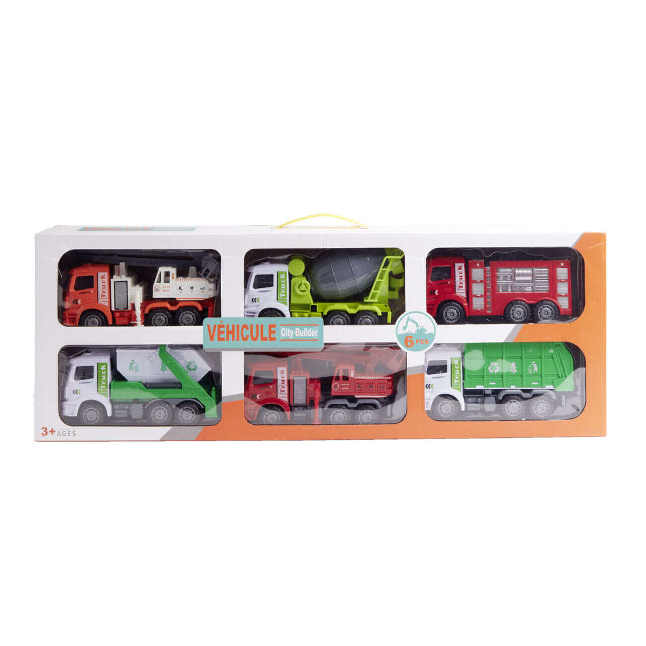 Lot de 6 véhicules de constructions - 3 modèles