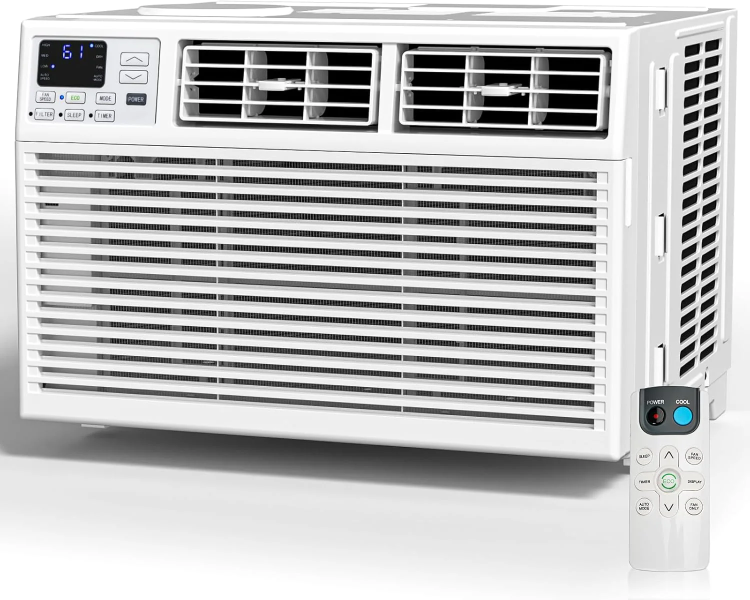 Climatiseur de fenêtre Antarctic Star 12 000 BTU en forme de U, refroidit jusqu'à 550 pi² avec 6 modes, minuterie 24 h, climatiseur de fenêtre ultra silencieux
