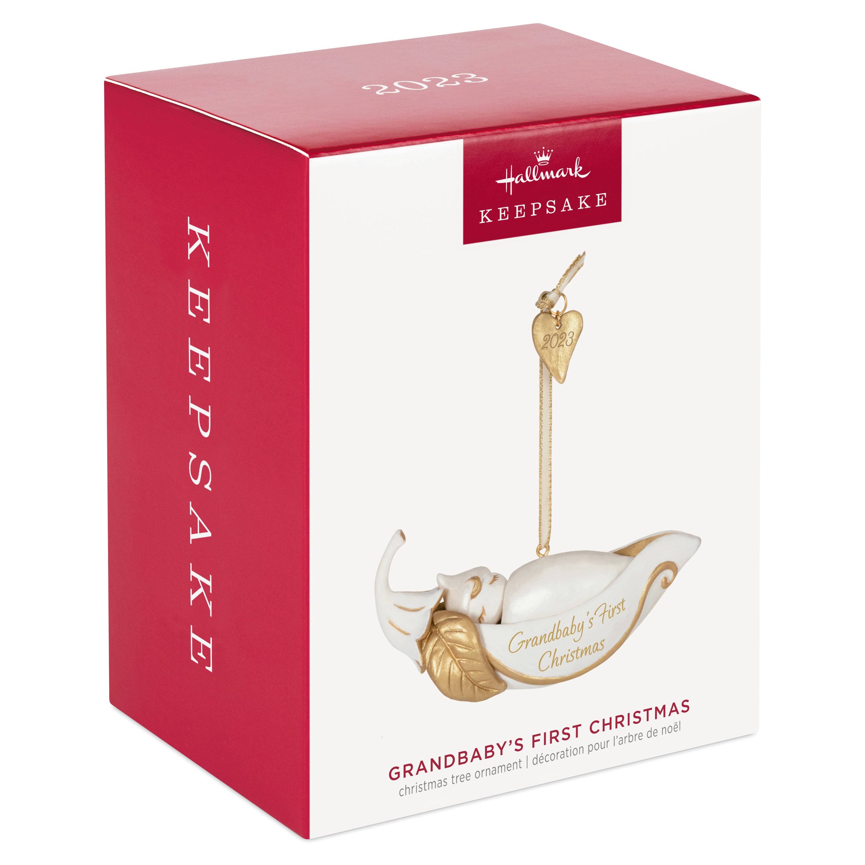 Hallmark Grandbaby's First Christmas Pea in A Pod 2023 Porcelain Ornament