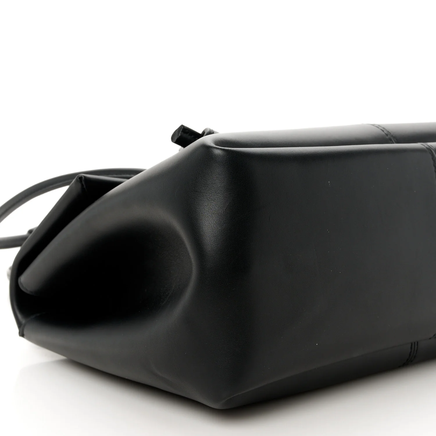 Calfskin Medium Falcon Shoulder Bag Black