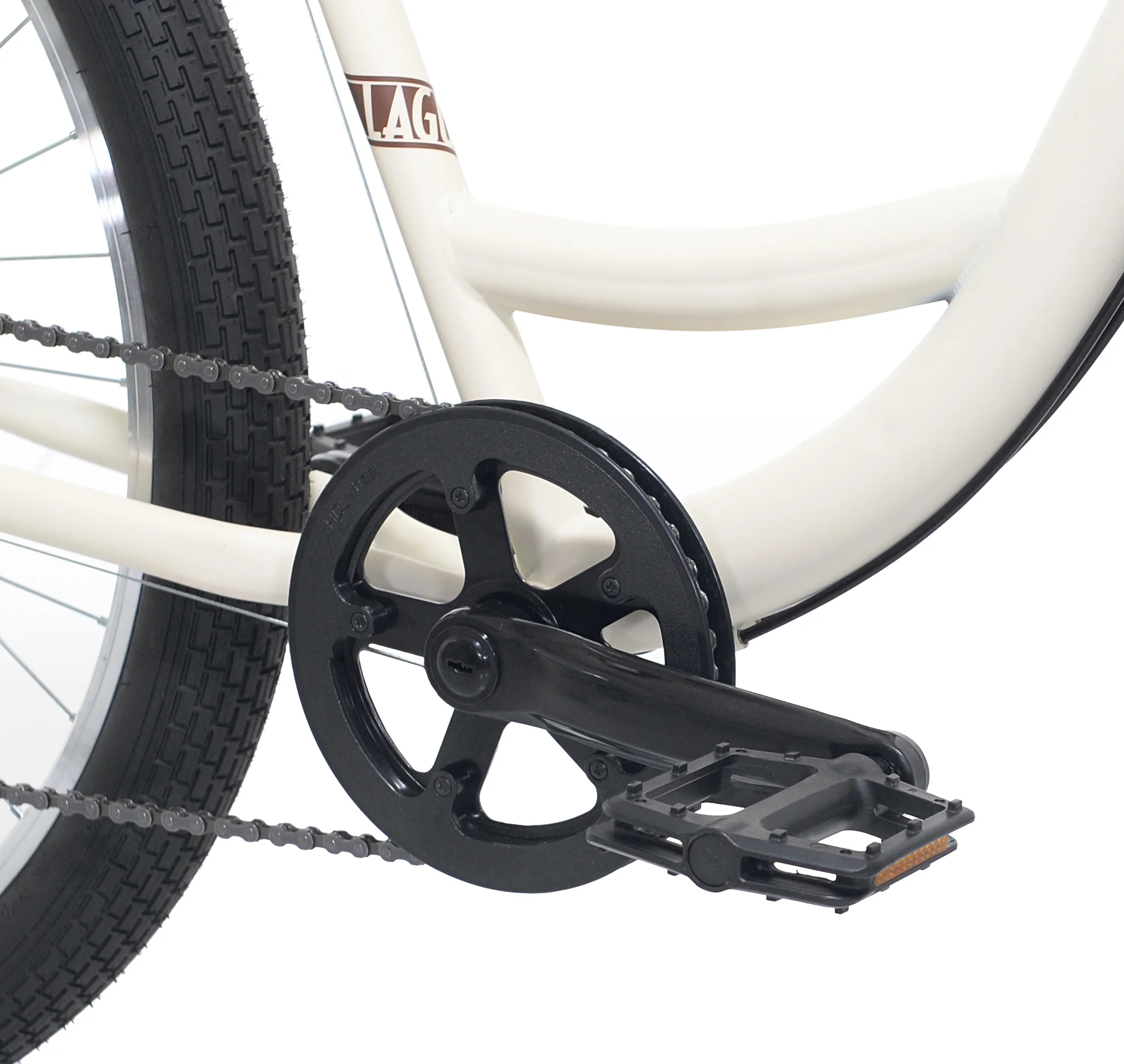 27 5" Laguna Comfort Bicycle, 27 5" Wheels, Fits Adult Riders 5'4" 6'2", Unisex, Cream Image 3