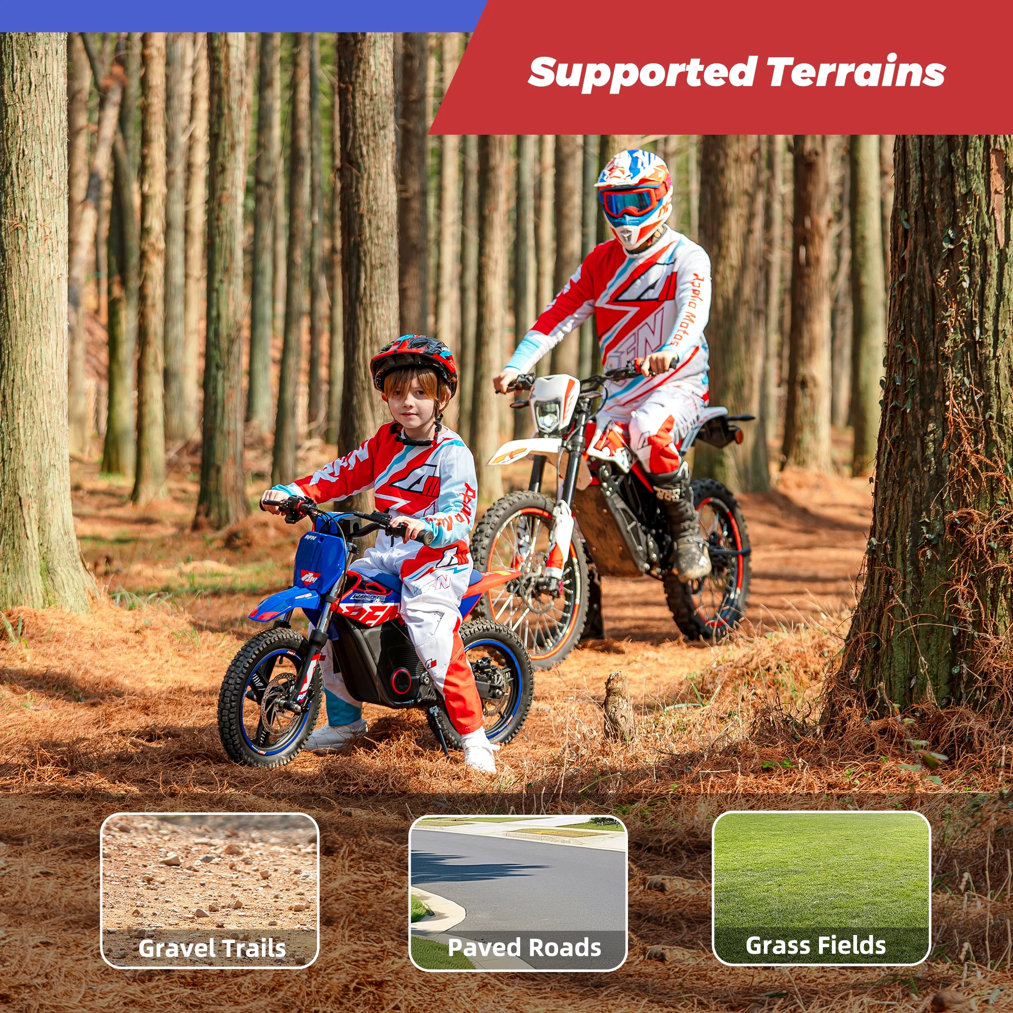 Warrior Kids SX-E150 24V 200W Kids Electric Dirt Bike �?2-Speed Off-Road Motorcycle, 8 mph, 6.2 mile Range, Ages 3-6(Warrior Kids SX-E150/8 mph) - Image 6