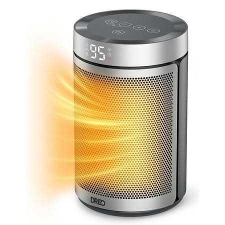 Dreo Space Heaters for Inside, Portable Electric Heater for Home with Thermostat, 1-12H Timer, Eco Mode and Fan Mode, 1500W PTC Ceramic Fast Safety