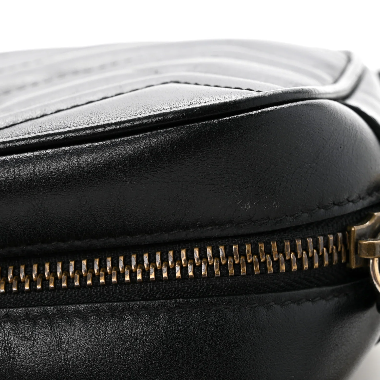 Calfskin Matelasse Mini GG Marmont Chain Shoulder Bag Black