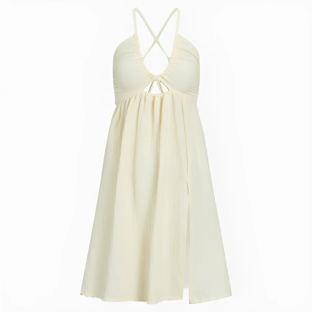 Edna - Robe midi chic à dos nu
