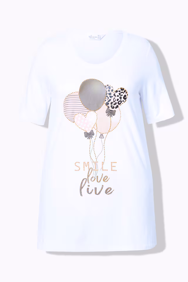 A-line balloon pattern T-shirt