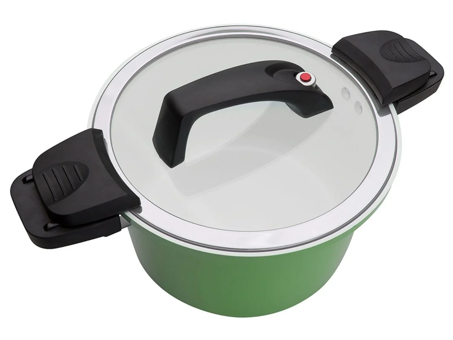 Casserole basse consommation GSW, couvercle en verre avec soupape  vapeur, en aluminium, revtement anti-adhsif