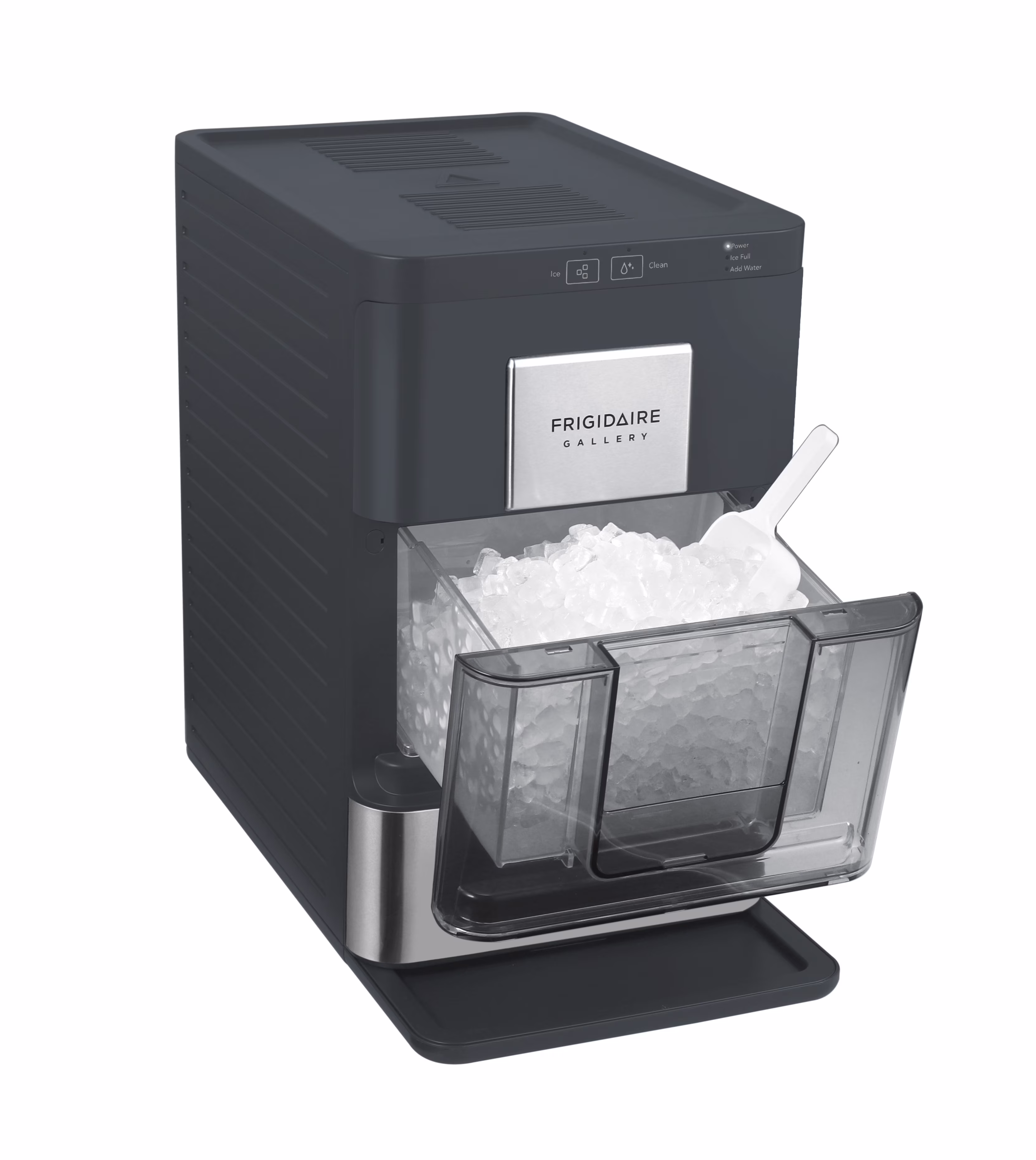 Gallery 33 lbs. Touchscreen Nugget Ice Maker Stainless Steel Accent, EFIC220, Black(Black)