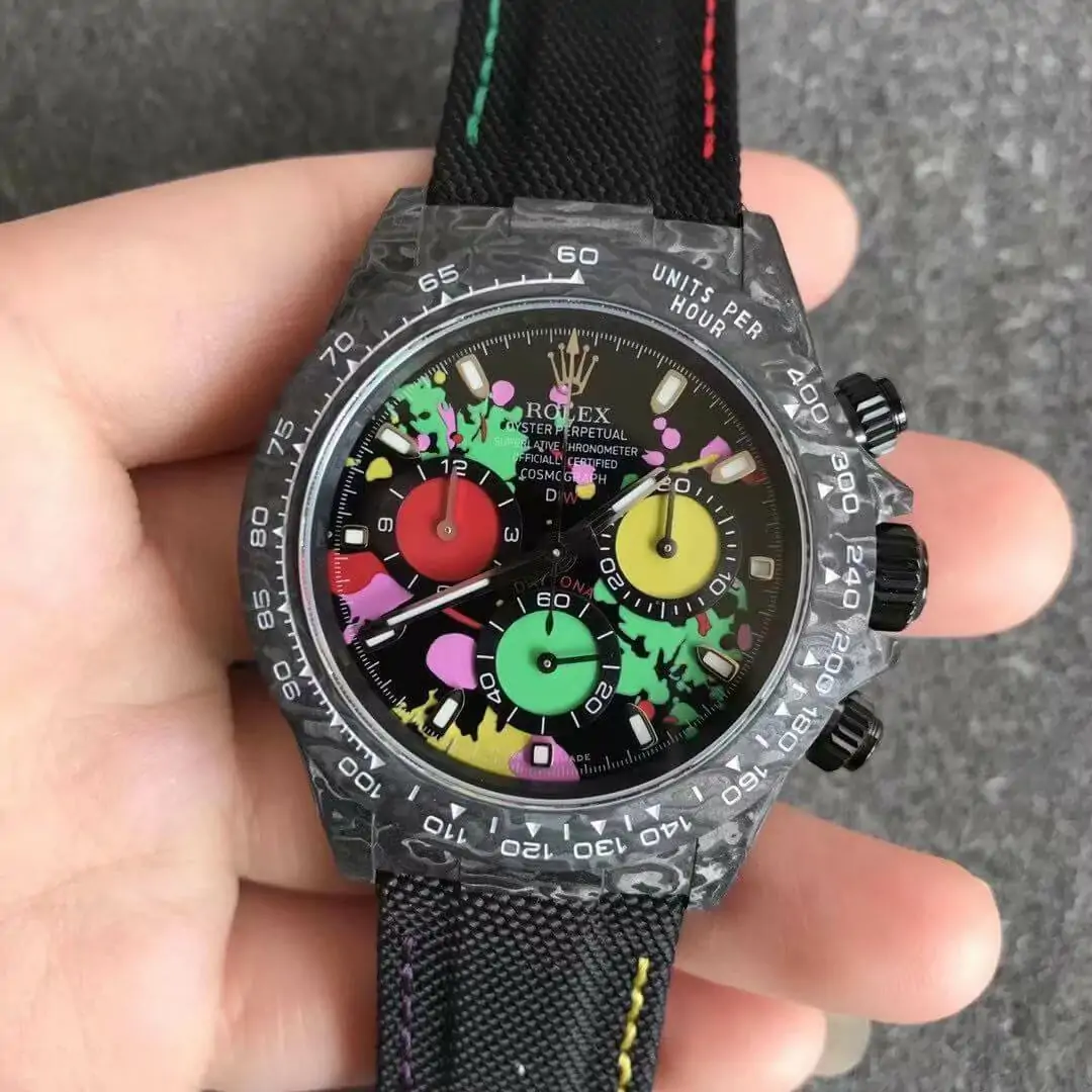 Rolex Daytona Cosmograph Carbon Fiber Diw Customized Version Noob Factory Color Dial