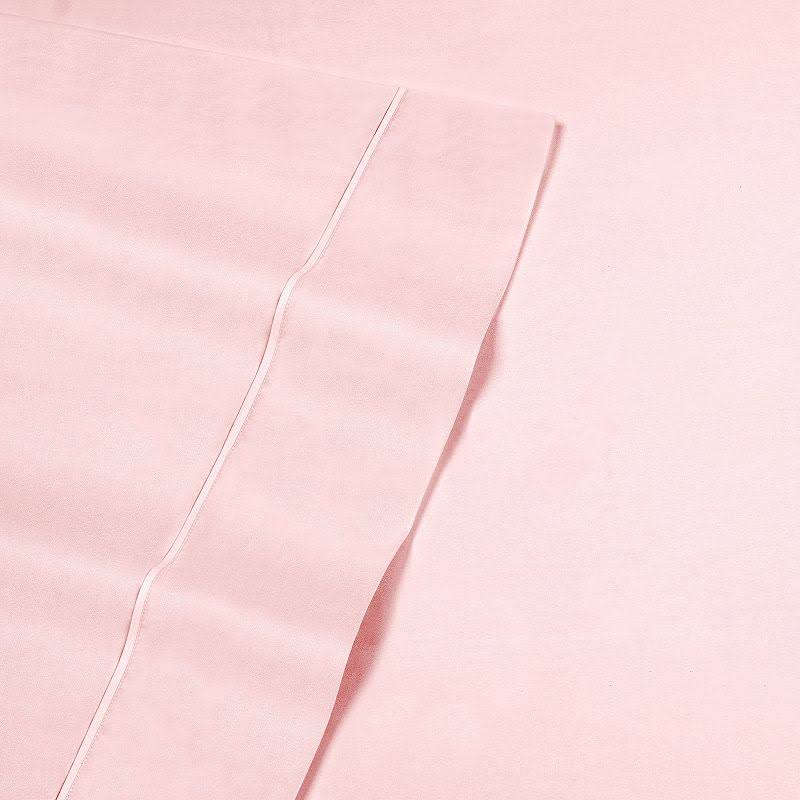 Swift Home Flat Microfiber Sheet, Pink, King