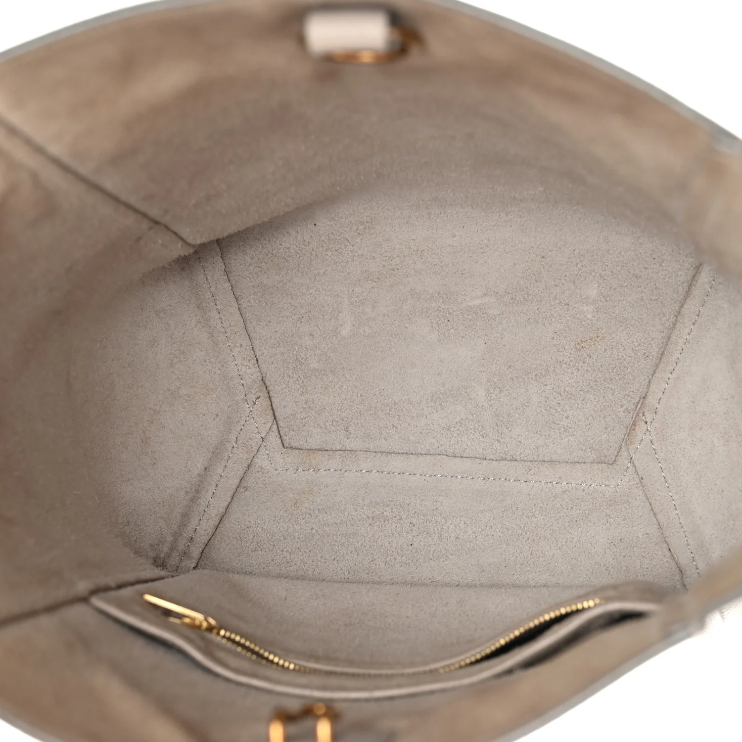 Soft Grained Calfskin Small Sangle Bucket Bag Light Taupe