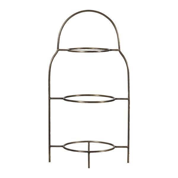 Sana tallerkenstativ antikk messingfarge 47 cm