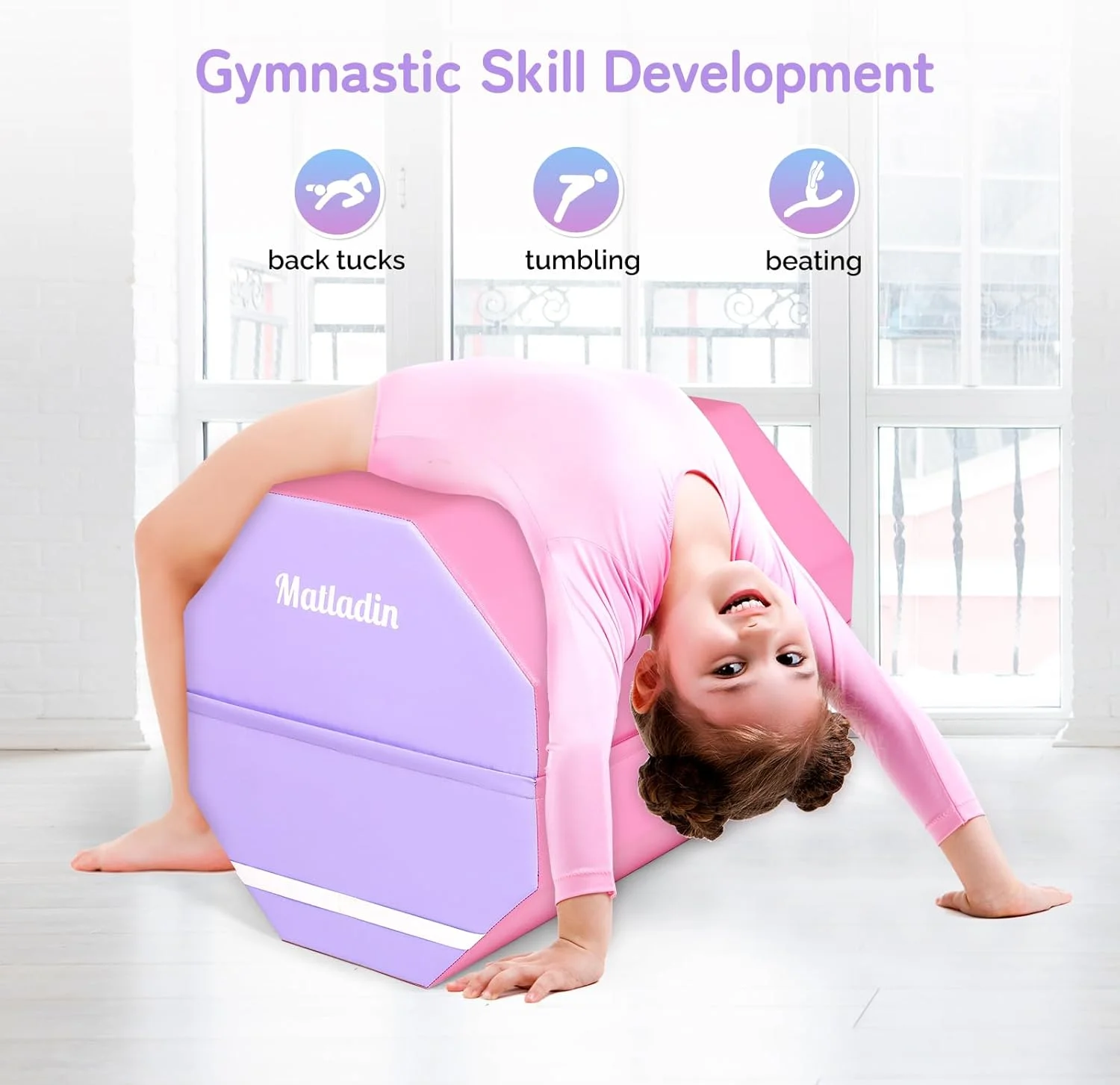 Octagon Gymnastics Skill Shapes, PVC Pink, 9.7 lb(Pink) - Image 4