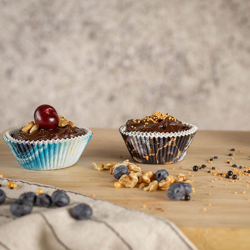bAYk muffinsform 7 cm 50 stk blå/hvit