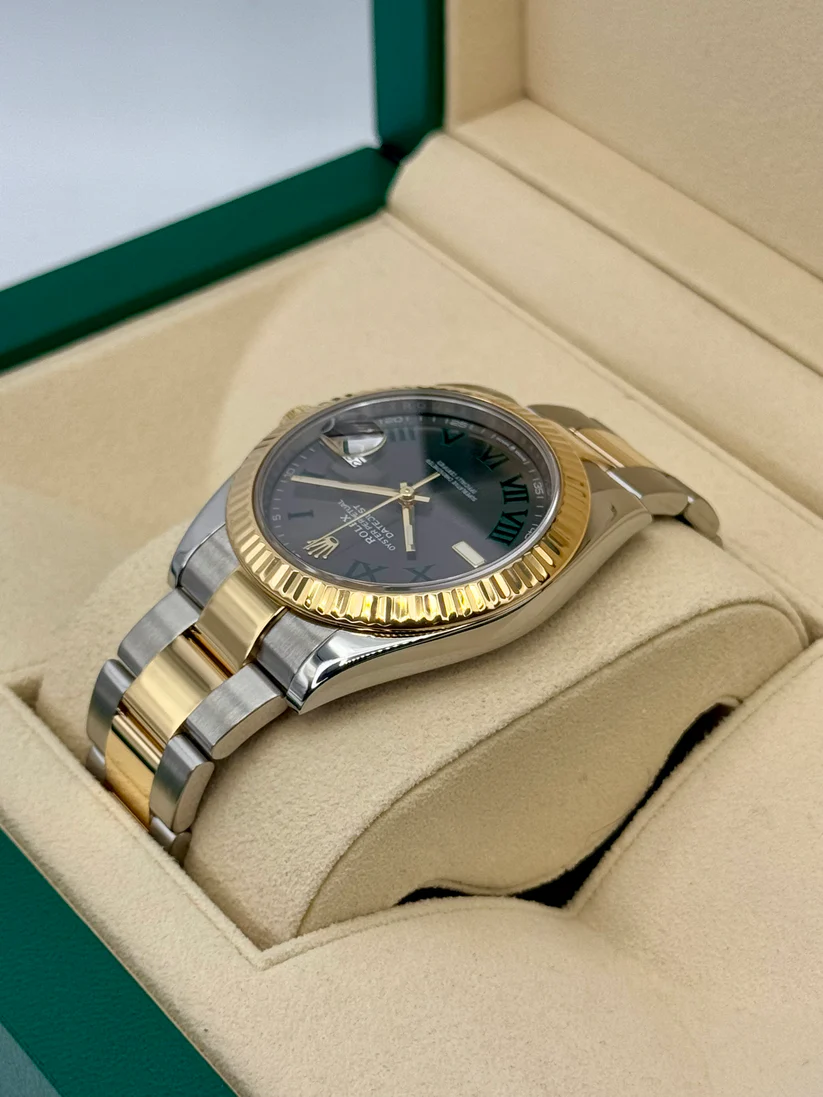 [Super Clone]RLX  Datejust 41mm Two-Tone Yellow Gold Fluted Bezel 