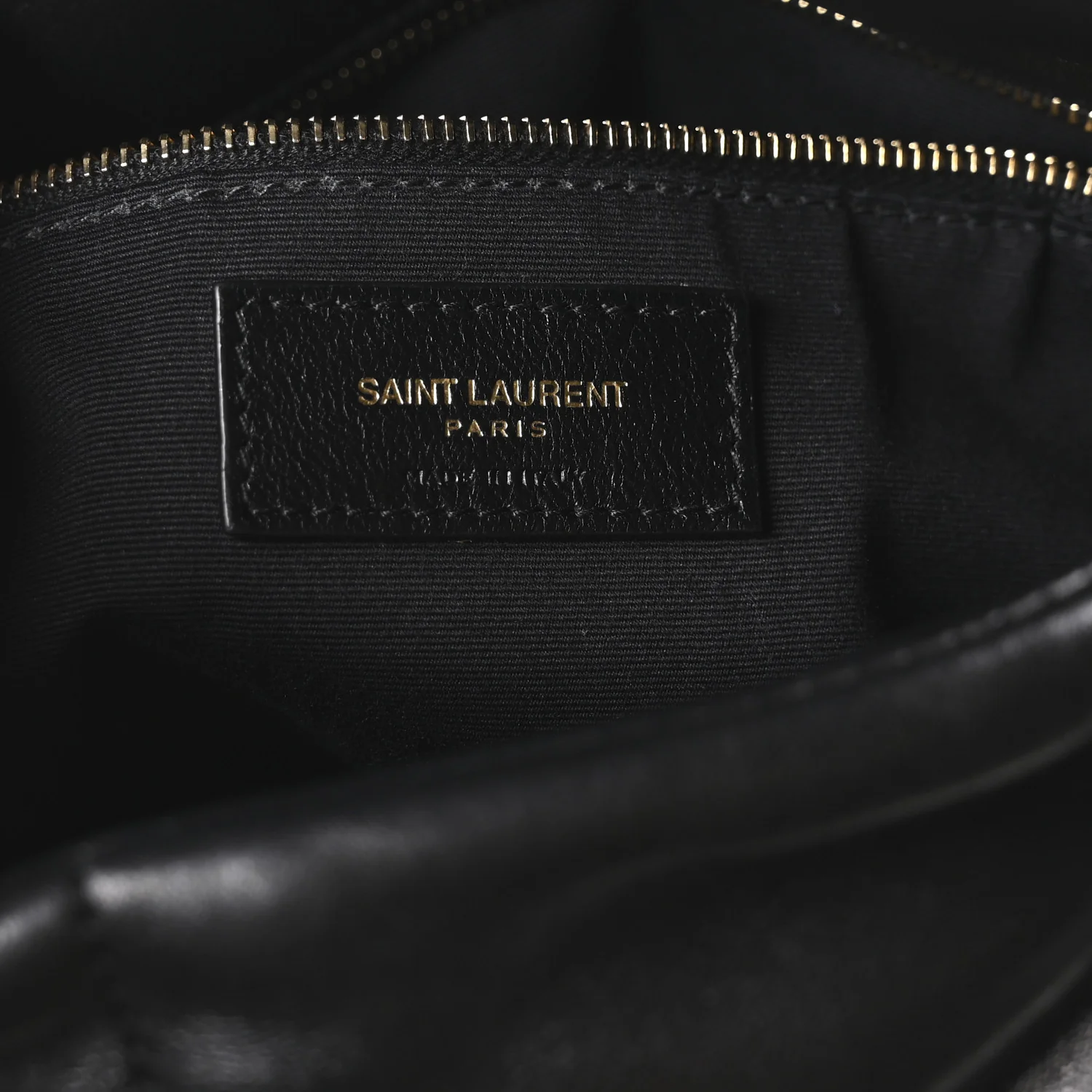 Lambskin Quilted Medium Loulou Puffer Monogram Chain Satchel Black