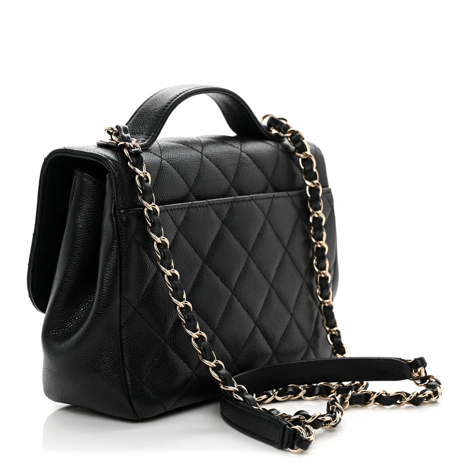 Caviar Quilted Medium Business Affinity Flap Black
