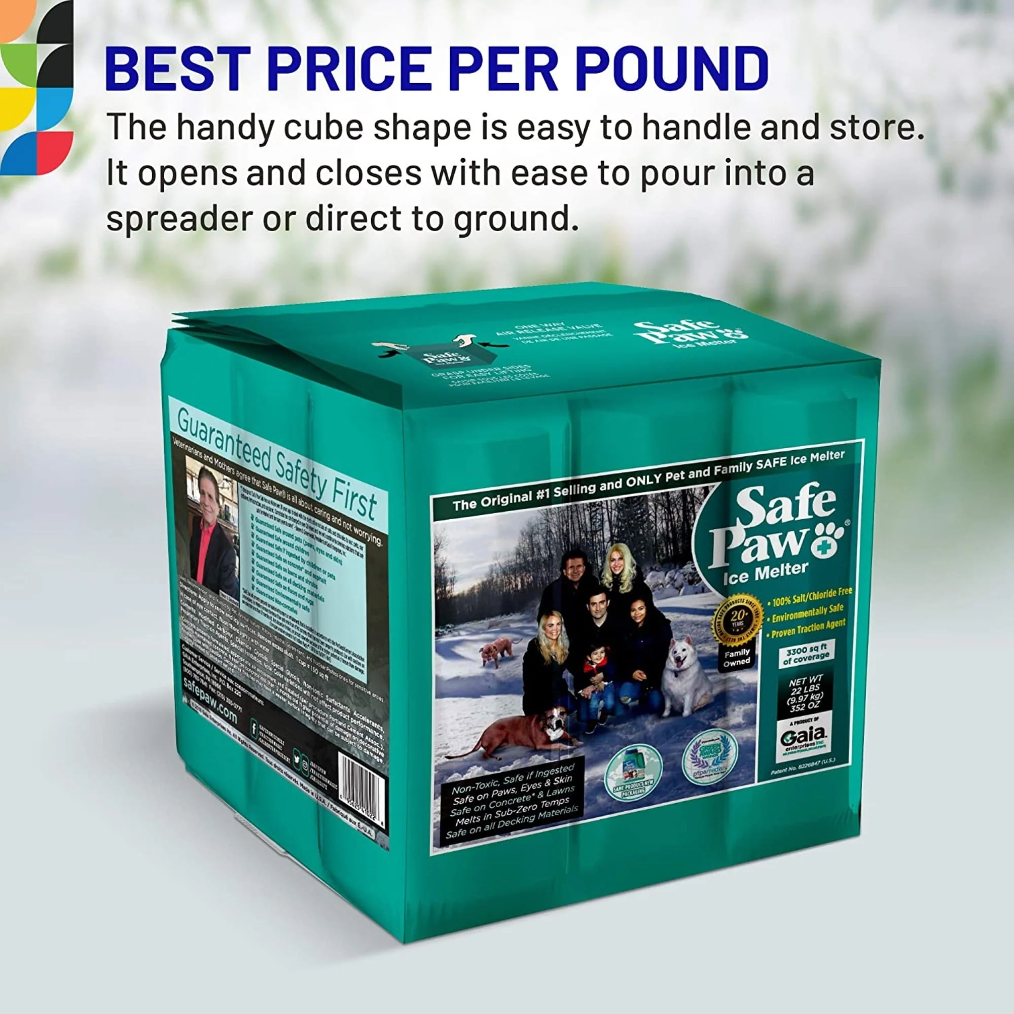 Safe Paw Salt free Pet Safe Ice Melt, 22lb Flexicube Image 3