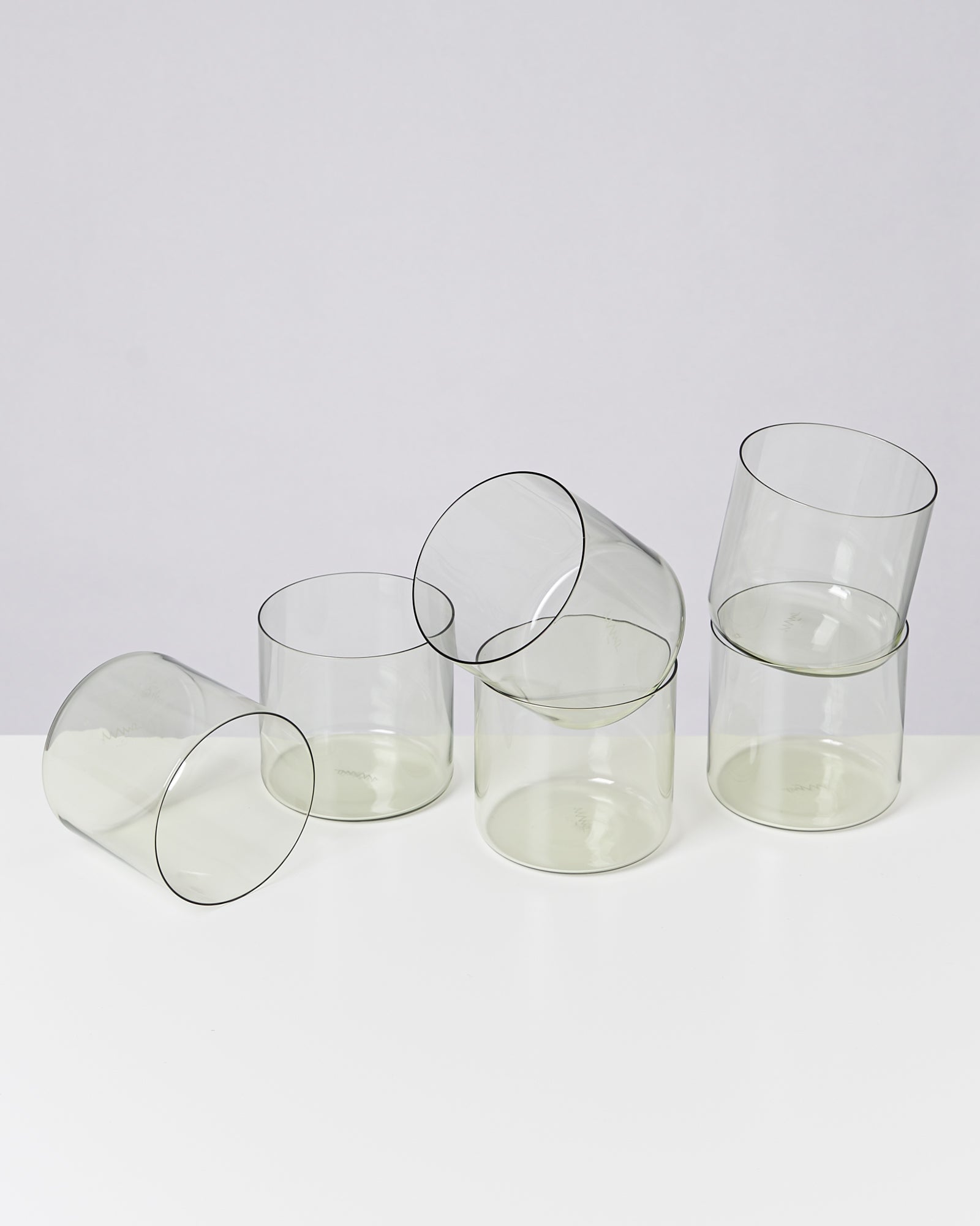 JOIA - SMALL GLASS EMERALD SET OF 6