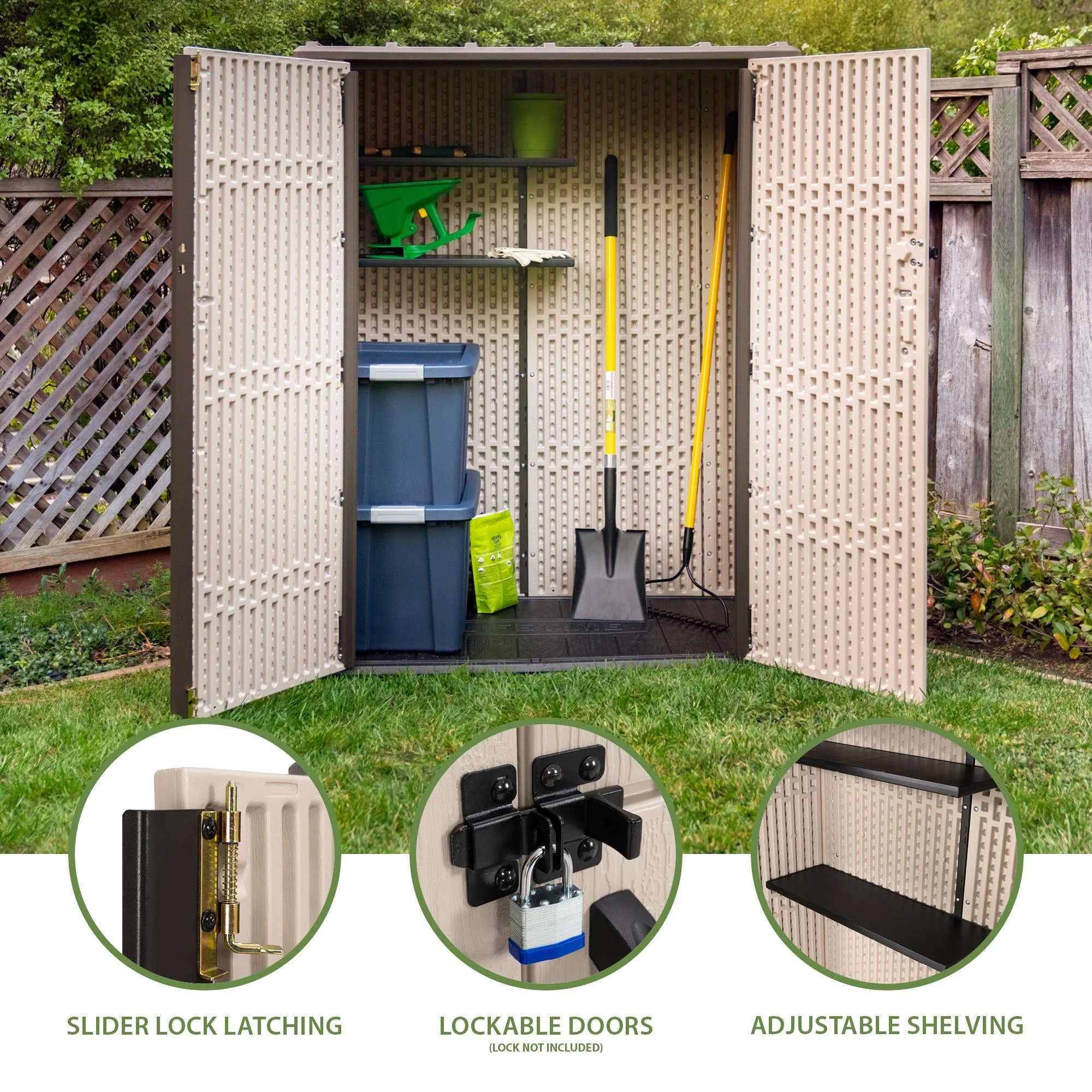Vertical Storage Shed (53 cubic feet) 60326 - Image 3