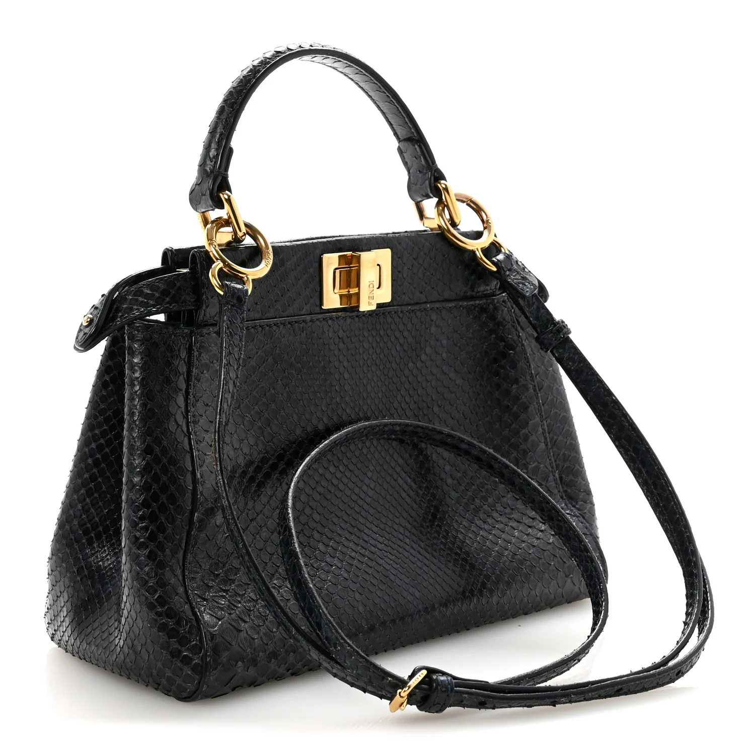 Python Shiny Nappa Mini Peekaboo Iconic Satchel Blue Jeans