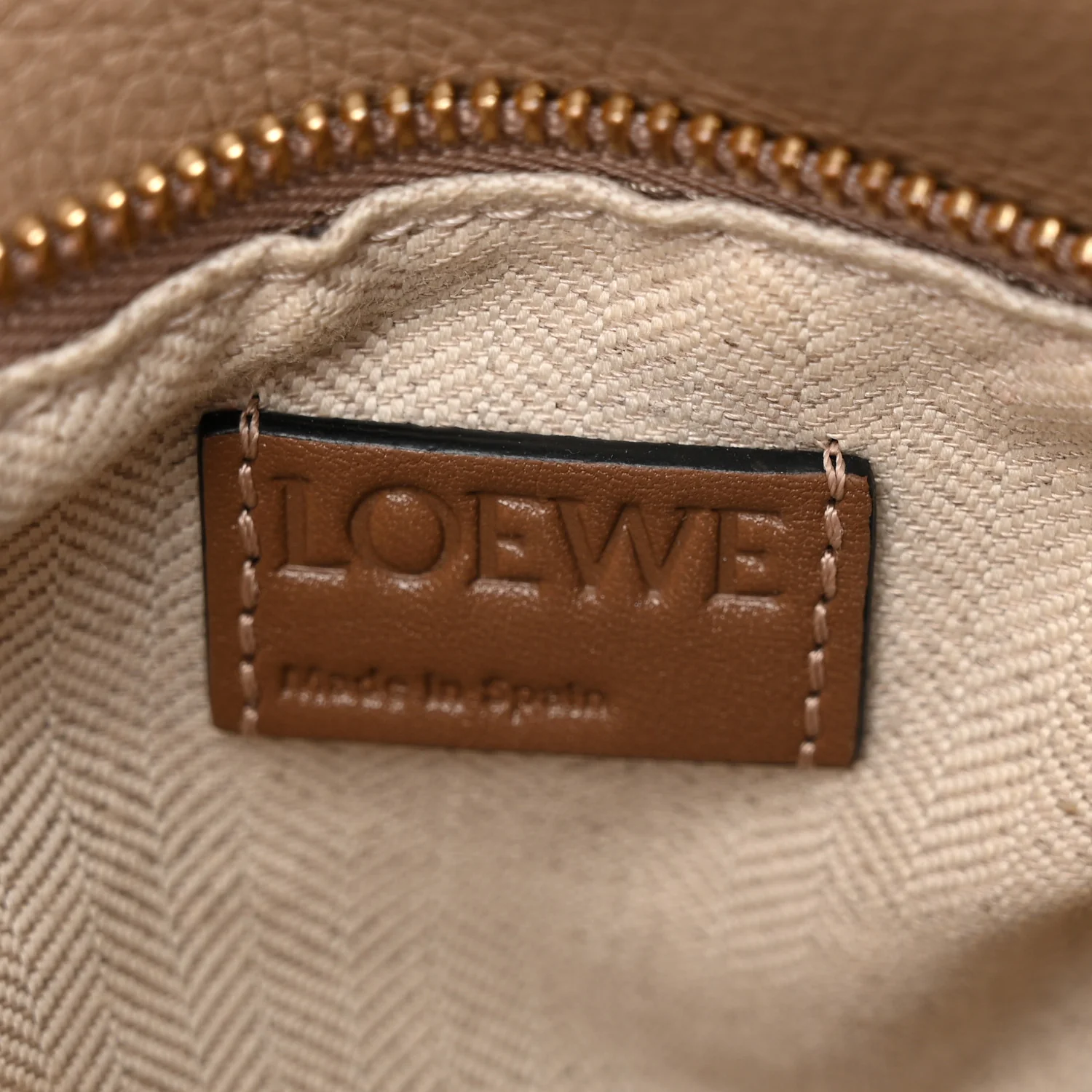 Grained Calfskin Small Puzzle Bag Sand Mink