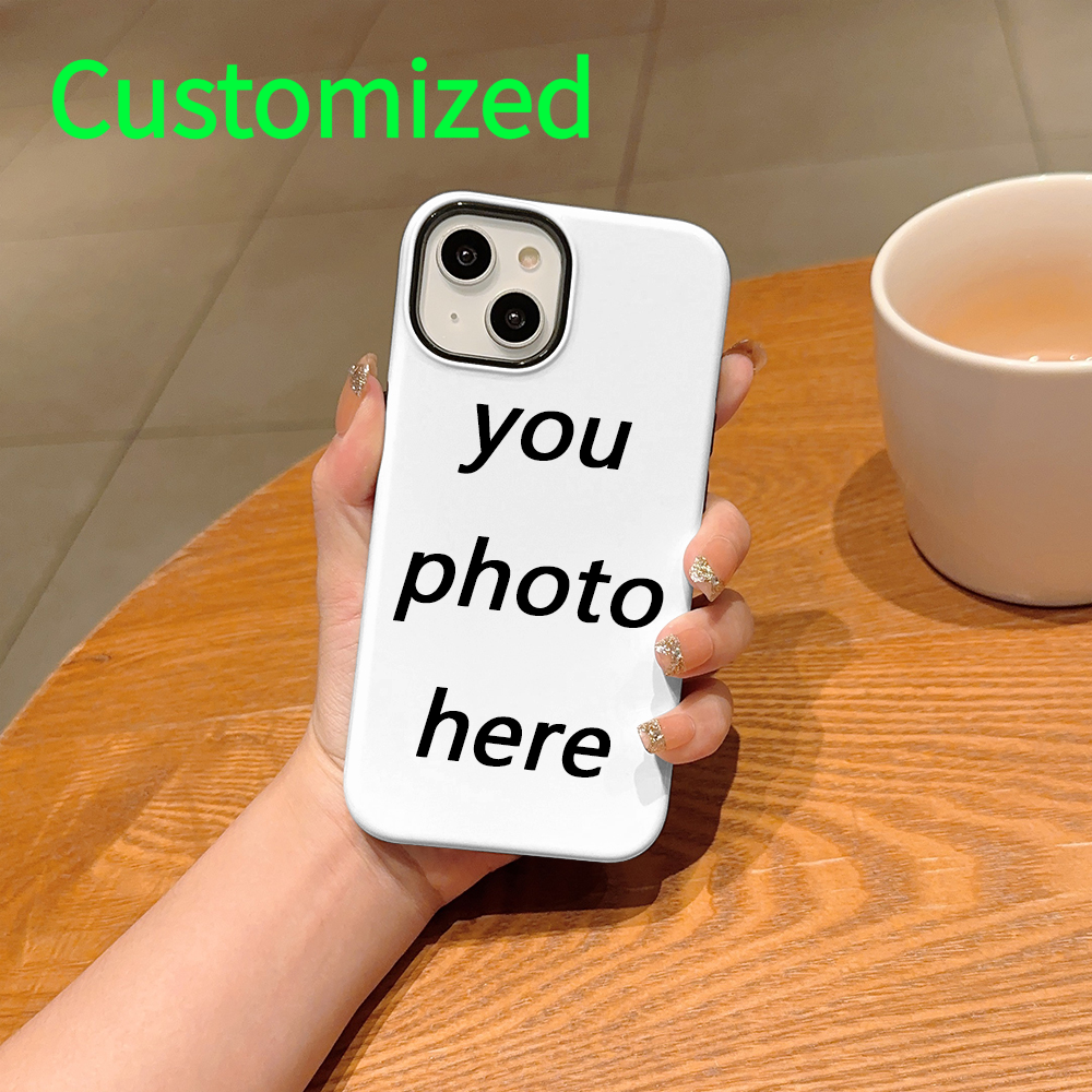 Custom phone case, customize your favorite pattern, 2-in-1 film phone case, glossy finish, compatible with all iPhone models 11 12 13 14 15 16 17 Pro Max - wanlinfang
