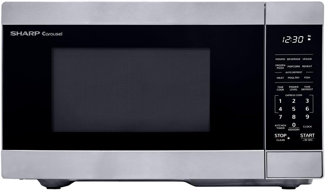 Sharp SMC0962KS 0.9 cu900W Stainless Steel Countertop Microwave Oven