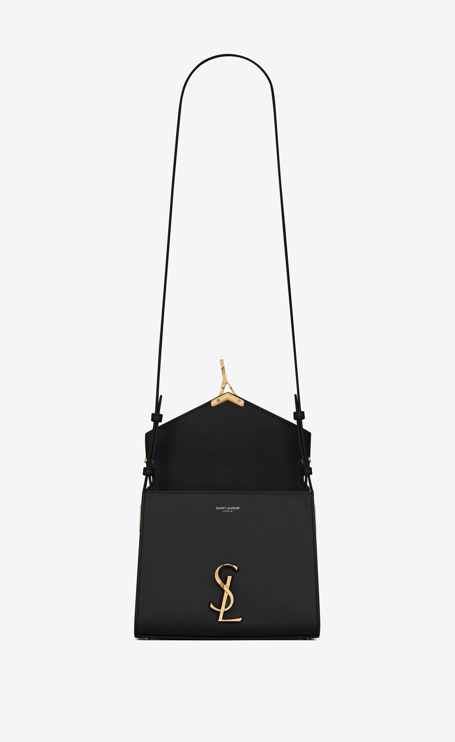 Y Cassandra Mini Top Handle Bag in Box Leather