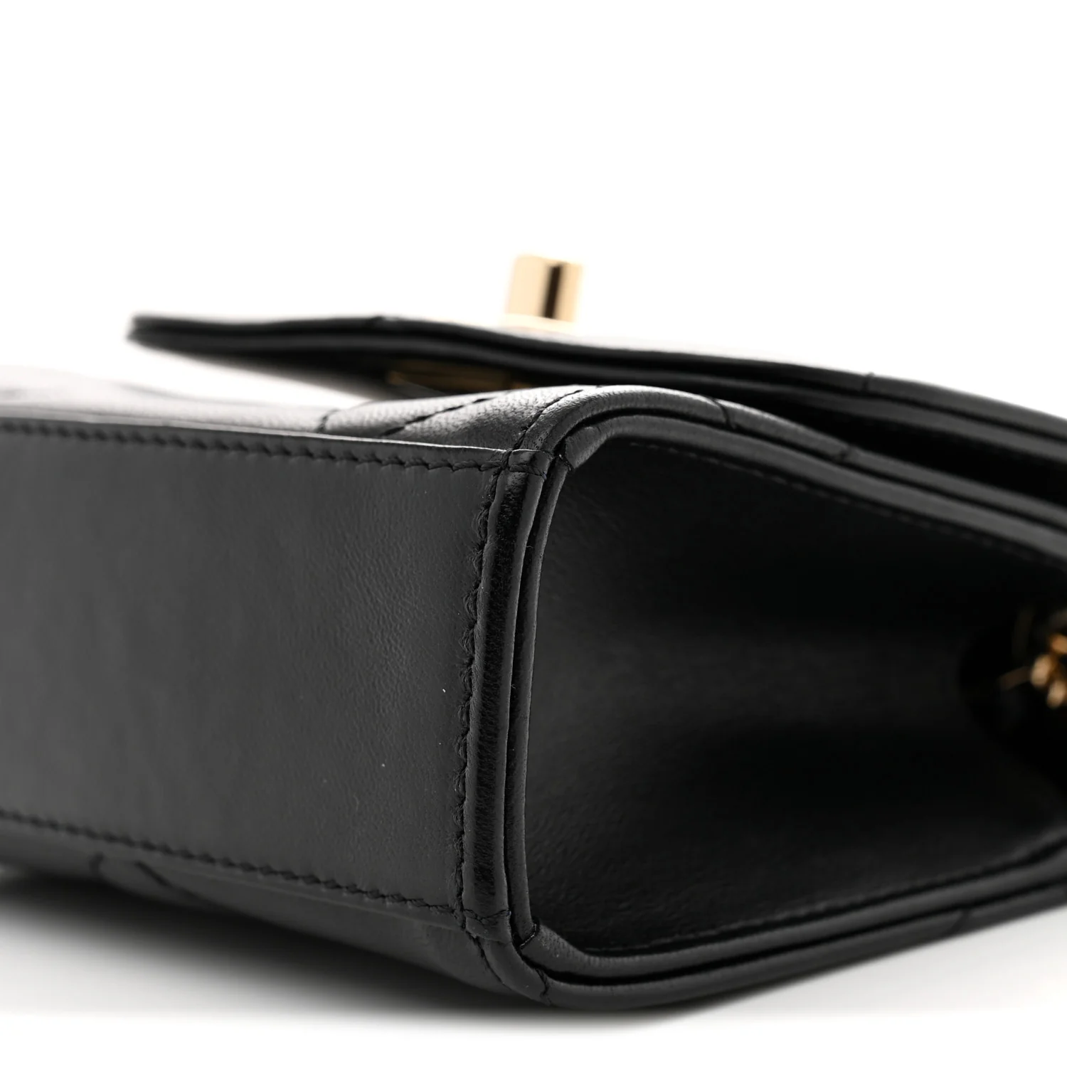 Lambskin Quilted Mini Trendy CC Chain Wallet Black