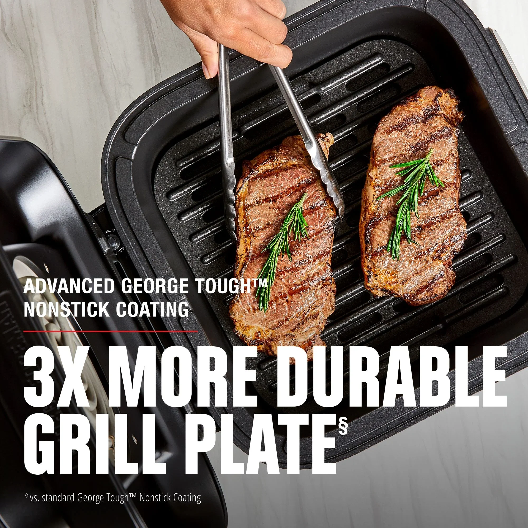Foreman Beyond Grill 7-in-1 Electric Indoor Grill and 6 Quart Air Fryer, Black, MCAFD800D