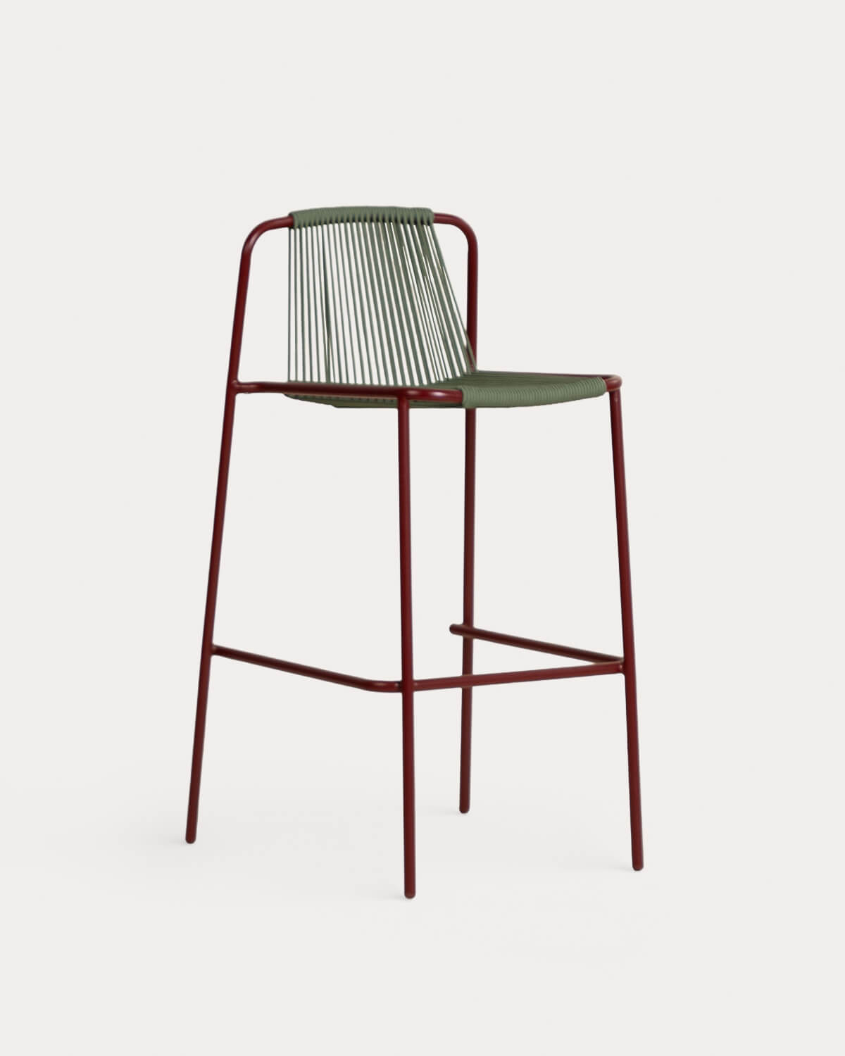 Mayailer - Taburete Alto de Exterior de Metal y Cuerda (75 cm) Mayailer