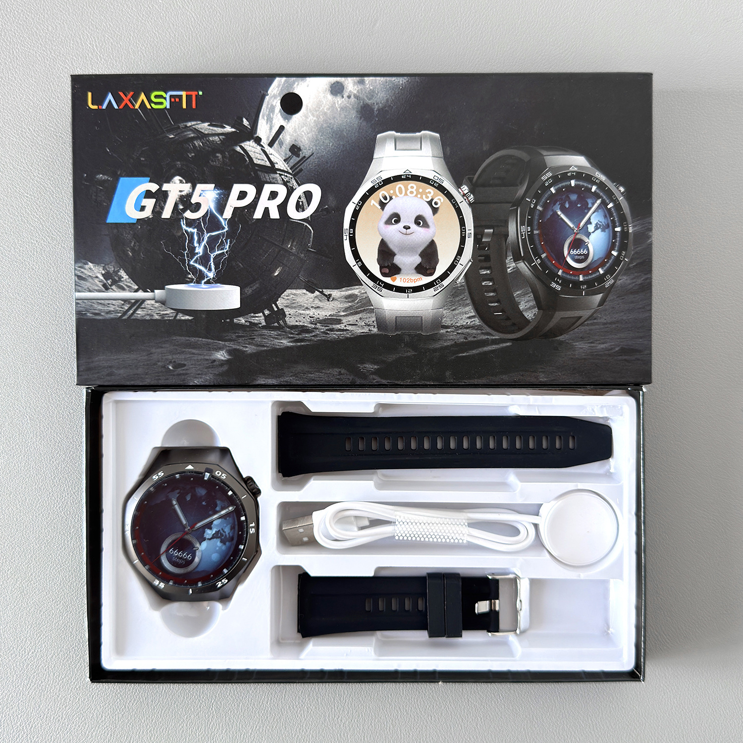 Huaqiangbei GT5Pro Smartwatch with NFC Payment, Gaming Capabilities, Blood Sugar Measurement, Bluetooth Calling, and Sports Functions