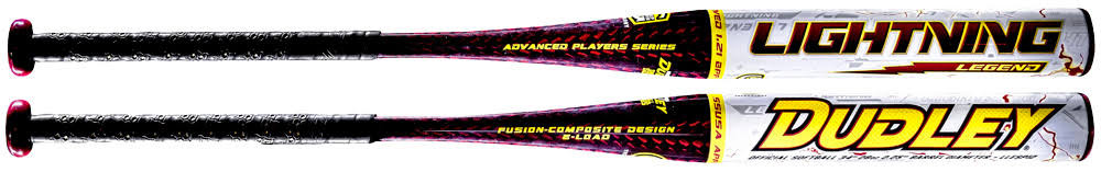 Batte de softball Dudley Lightning Legend LLESP12 34/27 Slowpitch, composite Fusion, canon de 12 pouces, poids en bout, homologuée SSUSA