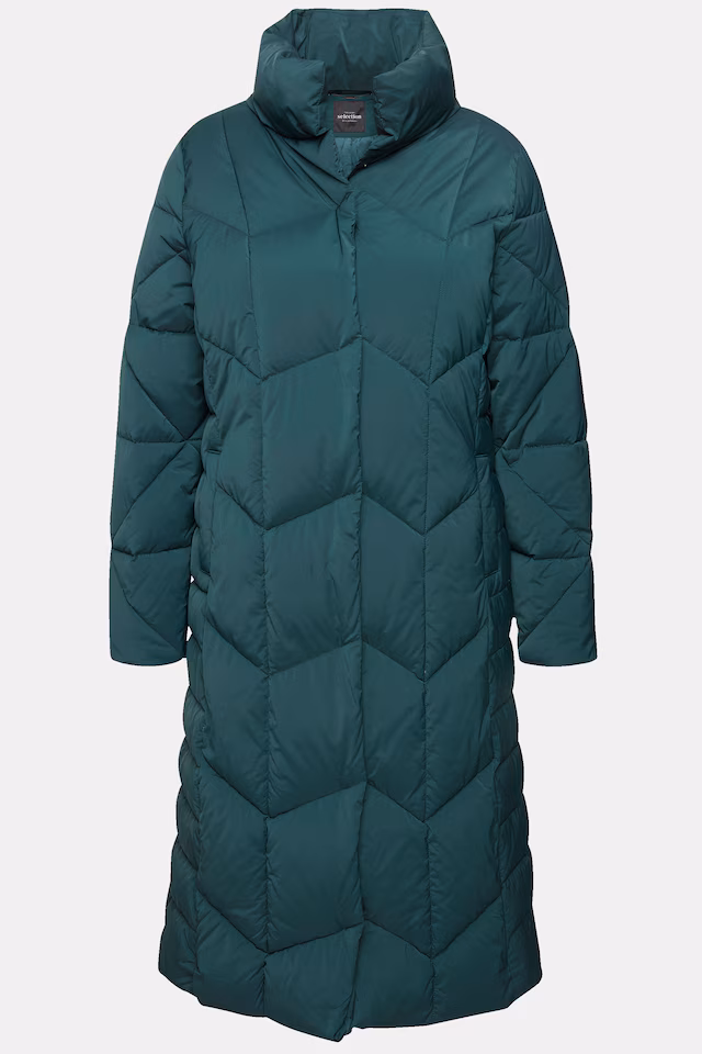 Zigzag Quilted Water Repellent Coat