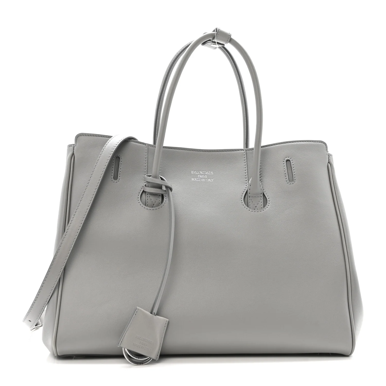 Smooth Calfskin Hampton Carry All Bag Grey