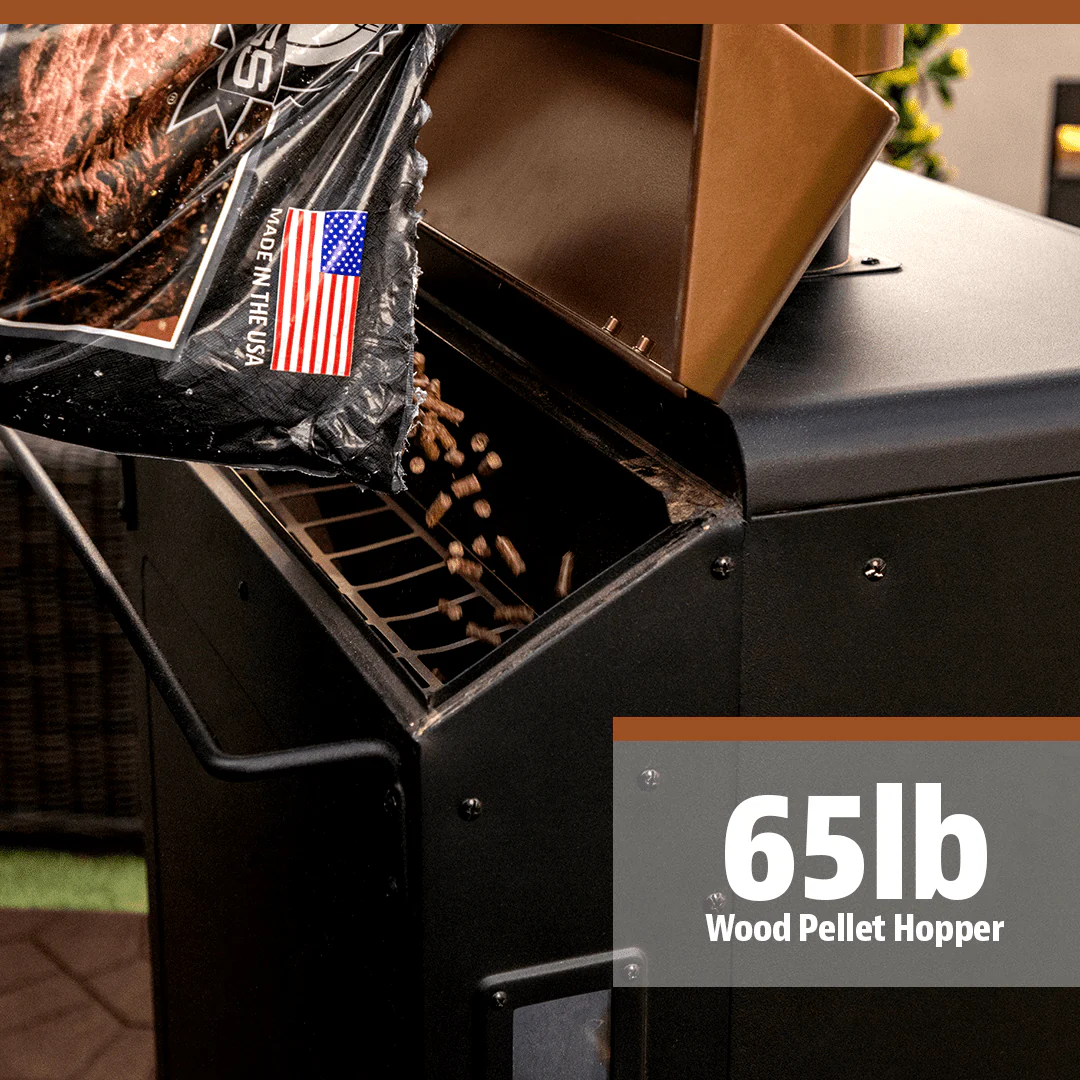 Copperhead 1300 Sq in Vertical Wood Pellet Smoker Onyx Edition - Image 6