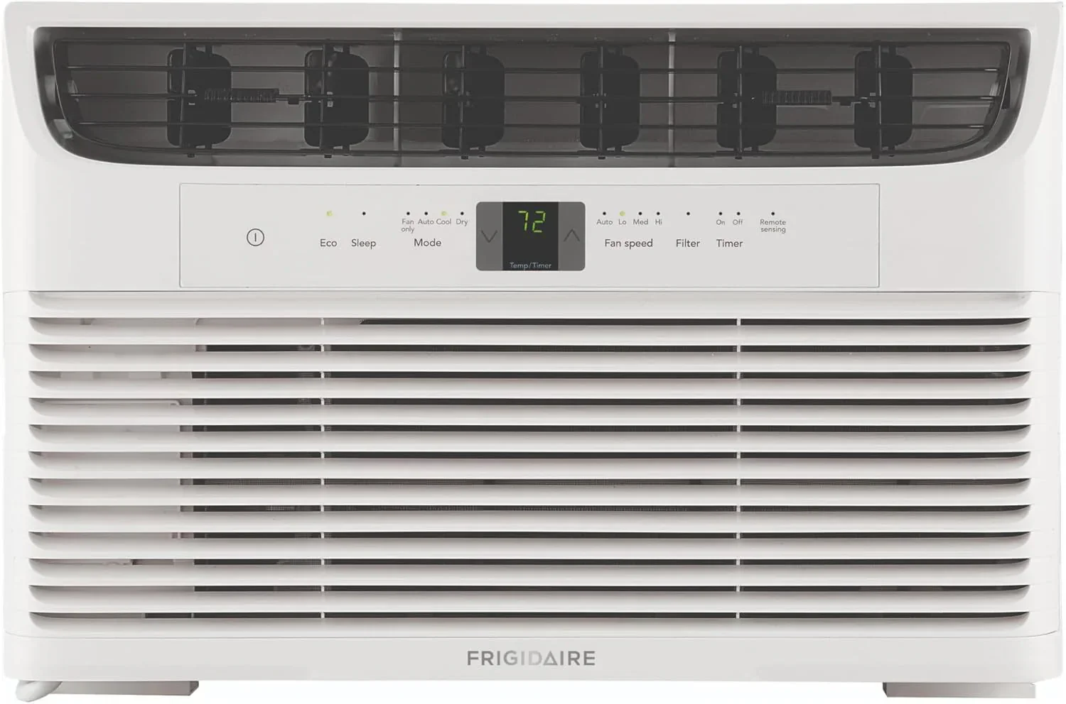 Climatiseur de fenêtre Frigidaire 5 000 BTU avec télécommande. Refroidit jusqu'à 150 pi². Fonctionnement silencieux.