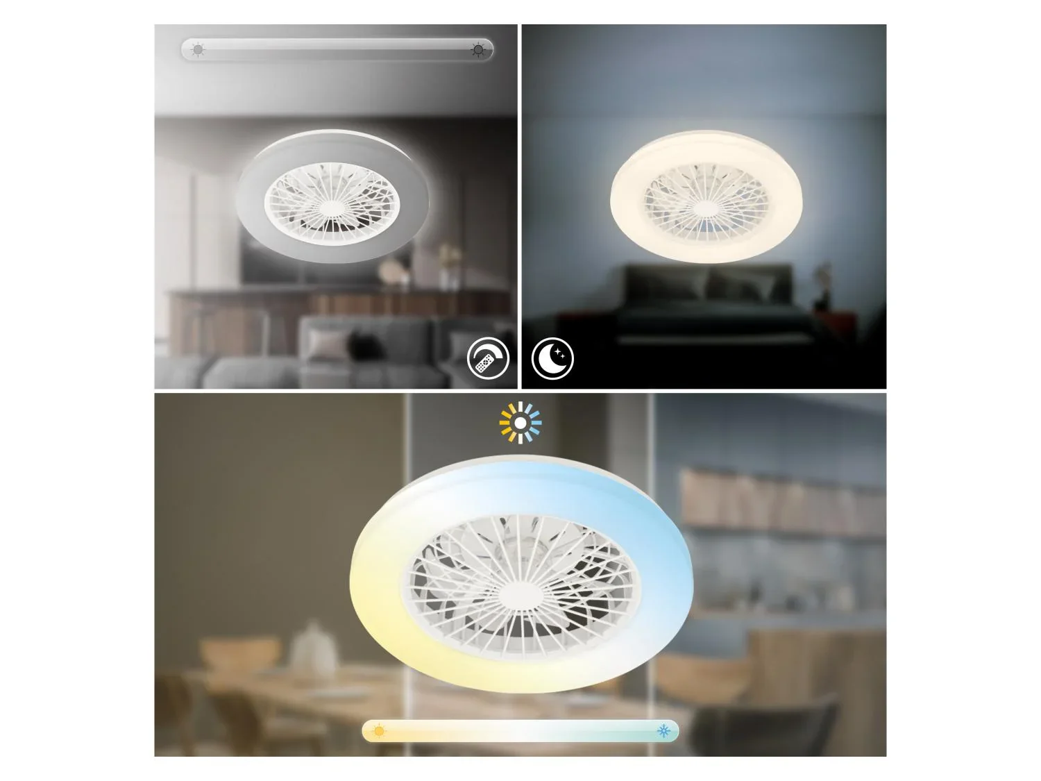 Briloner Ventilateur de plafond LED